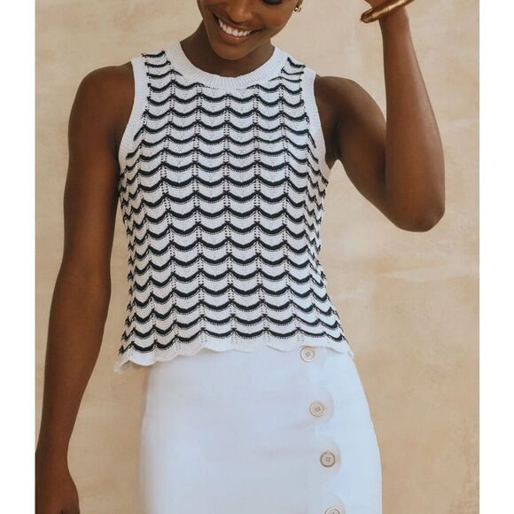 NWT J McLaughlin Maris Sweater in Stripe, Small $198 D16 - Picture 1 of 7